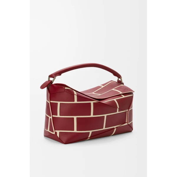 LOEWE Large Puzzle Edge Bag In Classic Calfskin, view 3