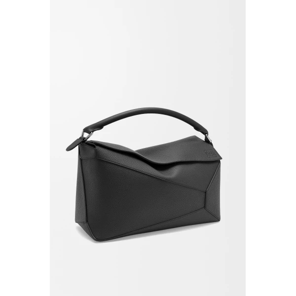 LOEWE Large Puzzle Edge Bag In Grained Calfskin, view 4