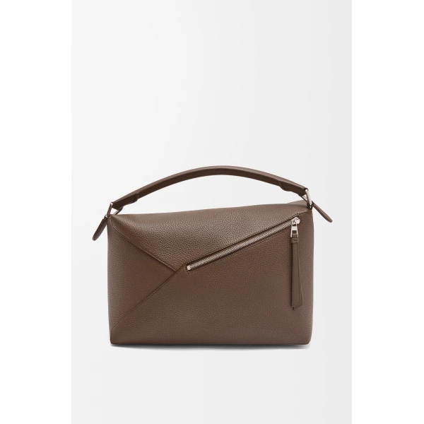 LOEWE Large Puzzle Edge Bag In Grained Calfskin, view 4