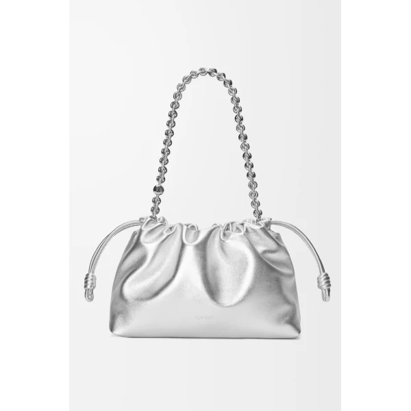 LOEWE Medium Flamenco Purse In Laminated Lambskin, view 3