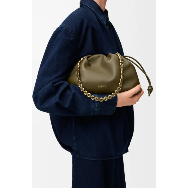 LOEWE Medium Flamenco Purse In Mellow Nappa Lambskin, view 2
