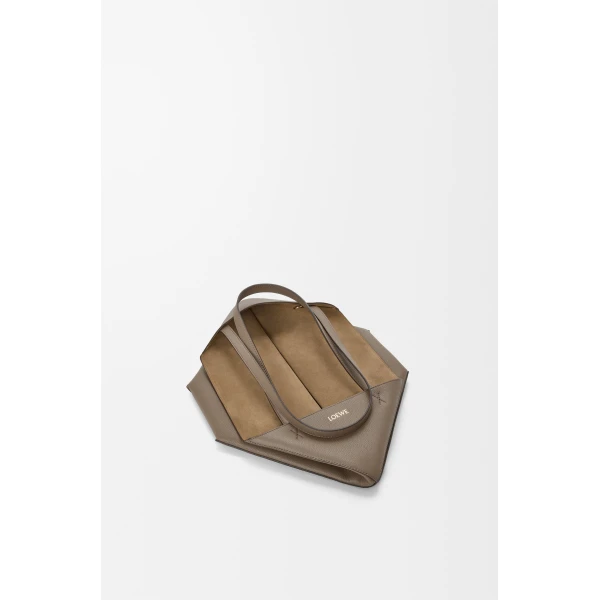 LOEWE Medium Horizontal Puzzle Fold Tote In Soft Grained Calfskin, view 4