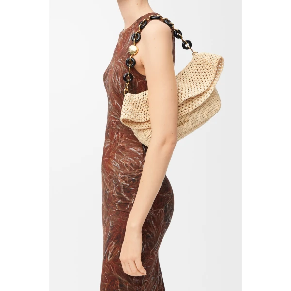 LOEWE Medium Ola Bag
In Raffia And Calfskin, view 2