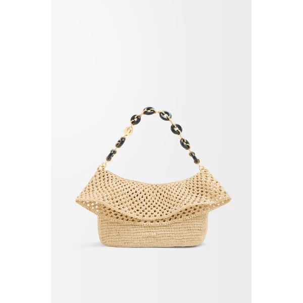 LOEWE Medium Ola Bag
In Raffia And Calfskin, view 3