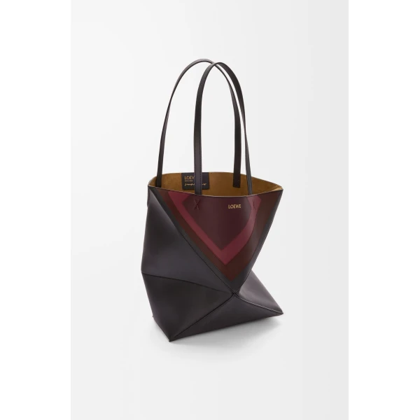 LOEWE Medium Puzzle Fold Tote In Nappa Calfskin, view 3