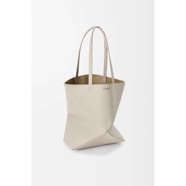 LOEWE Medium Puzzle Fold Tote In Soft Grained Calfskin, view 3