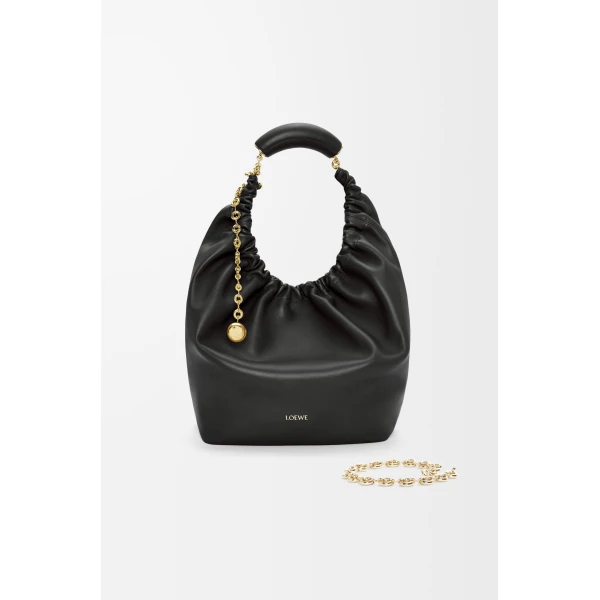 LOEWE Medium Squeeze Bag In Mellow Nappa Lambskin, view 3