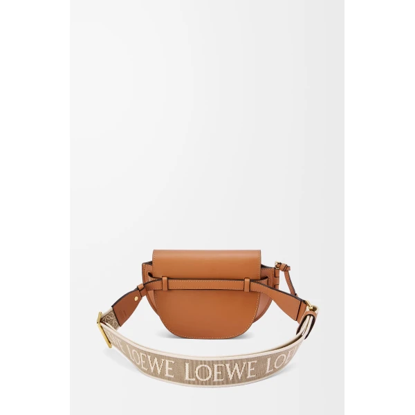 LOEWE Mini Gate Dual Bag In Soft Calfskin And Jacquard, view 4