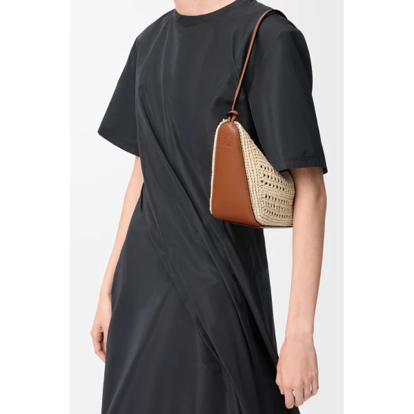 LOEWE Mini Hammock Hobo
In Raffia And Calfskin, view 2