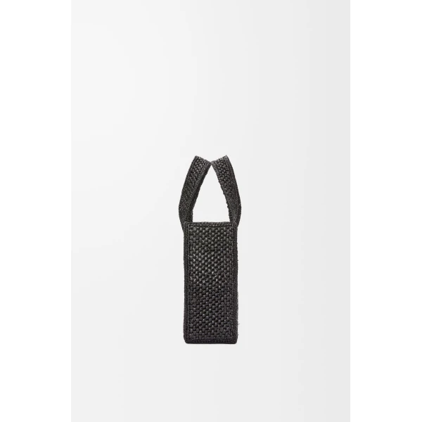 LOEWE Mini Loewe Font Tote In Raffia, view 4