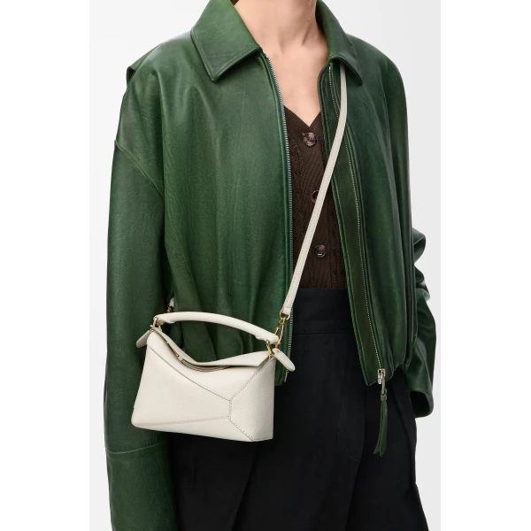 LOEWE Mini Puzzle Edge Bag In Soft Grained Calfskin, view 2