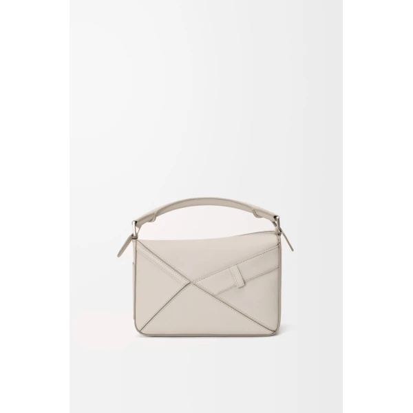 LOEWE Panta Small Puzzle Bag In Shiny Calfskin, view 3