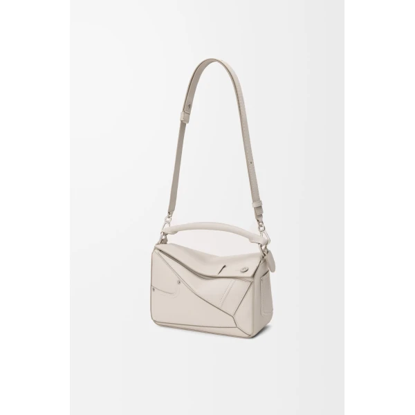 LOEWE Panta Small Puzzle Bag In Shiny Calfskin, view 4