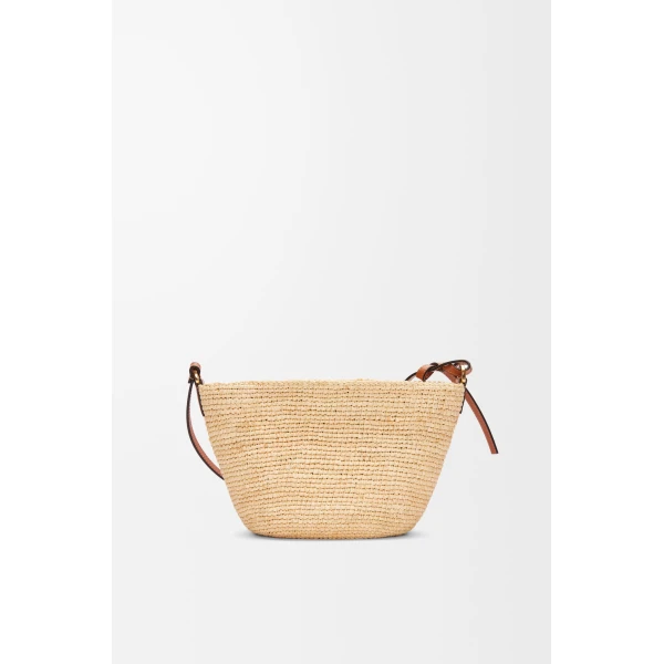 LOEWE Slit Pochette Bag
In Raffia And Calfskin, view 3