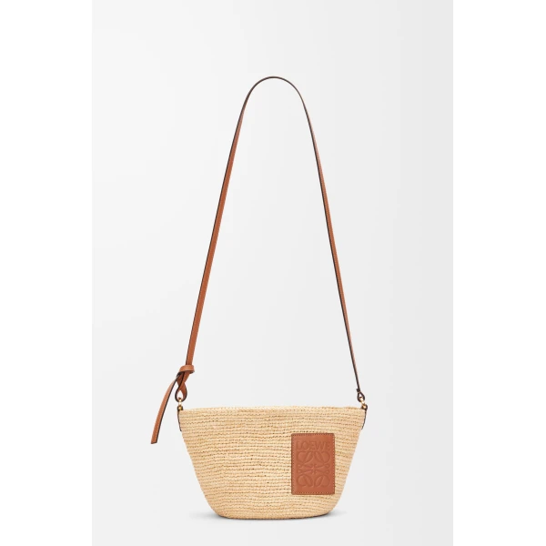 LOEWE Slit Pochette Bag
In Raffia And Calfskin, view 4