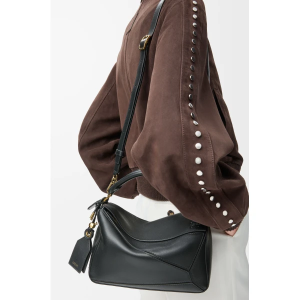 LOEWE Small Featherlight Puzzle Bag In Nappa Lambskin, view 2