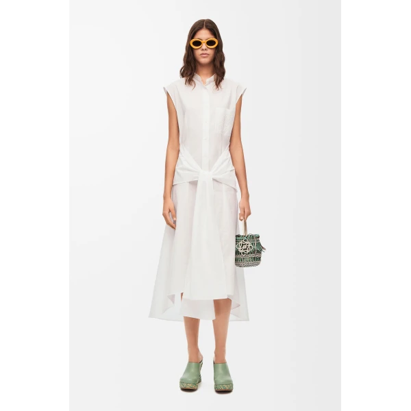LOEWE Small Fringe Bucket Bag In Calfskin, view 2