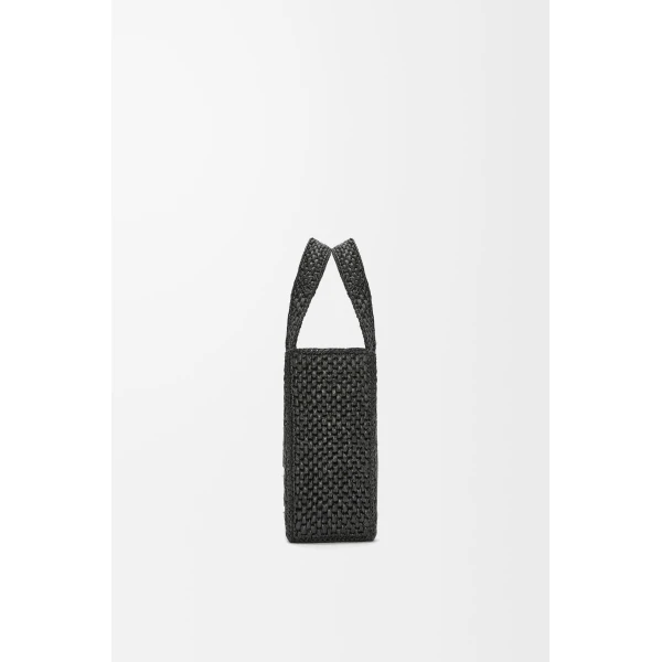 LOEWE Small Loewe Font Tote In Raffia, view 4