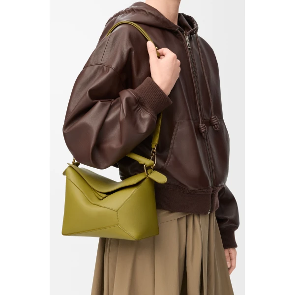 LOEWE Small Puzzle Edge Bag In Classic Calfskin, view 2
