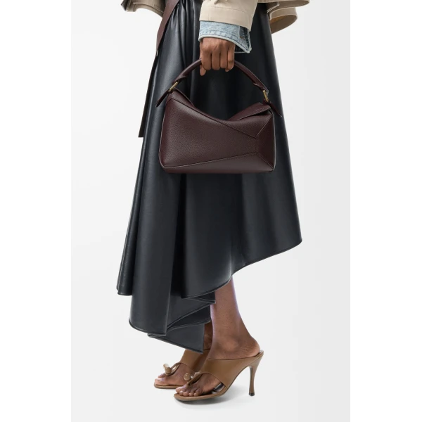 LOEWE Small Puzzle Edge Bag In Soft Grained Calfskin, view 2