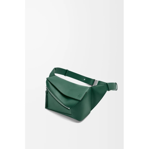 LOEWE Small Puzzle Edge Bumbag In Classic Calfskin, view 2