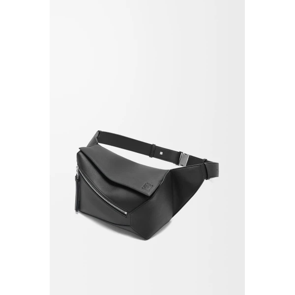 LOEWE Small Puzzle Edge Bumbag In Classic Calfskin, view 3