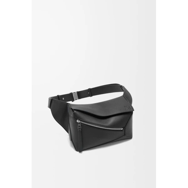 LOEWE Small Puzzle Edge Bumbag In Classic Calfskin, view 4
