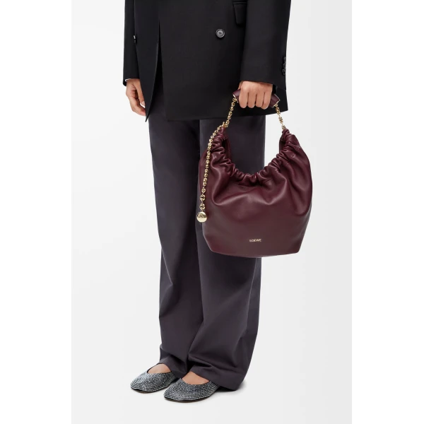 LOEWE Small Squeeze Bag In Mellow Nappa Lambskin, view 2