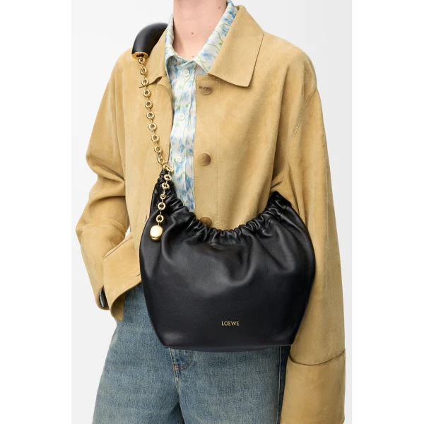 LOEWE Small Squeeze Bag In Mellow Nappa Lambskin, view 2