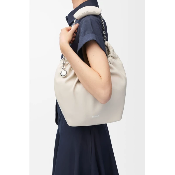 LOEWE Small Squeeze Bag In Mellow Nappa Lambskin, view 2