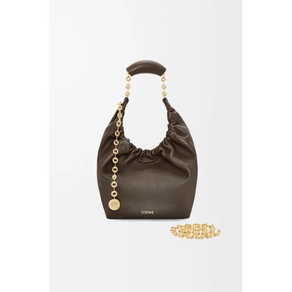 LOEWE Small Squeeze Bag In Mellow Nappa Lambskin, view 2