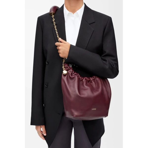 LOEWE Small Squeeze Bag In Mellow Nappa Lambskin, view 3