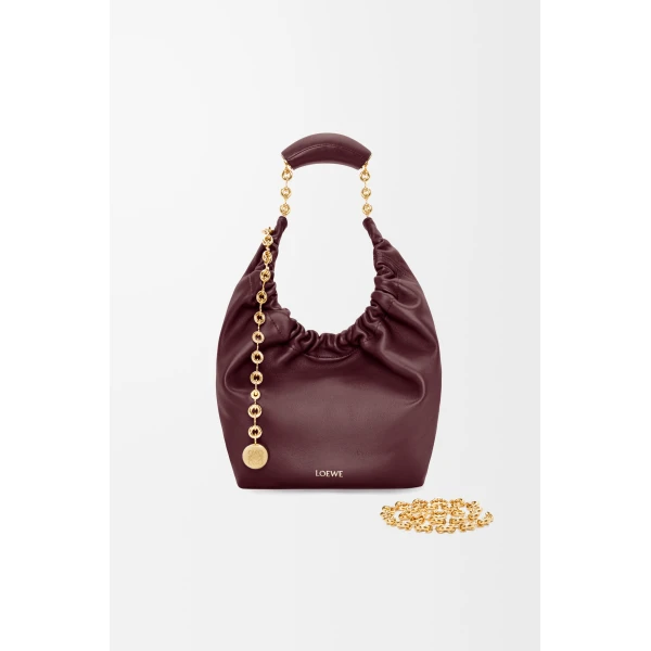 LOEWE Small Squeeze Bag In Mellow Nappa Lambskin, view 4