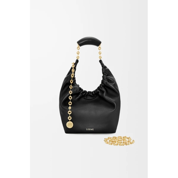 LOEWE Small Squeeze Bag In Mellow Nappa Lambskin, view 4