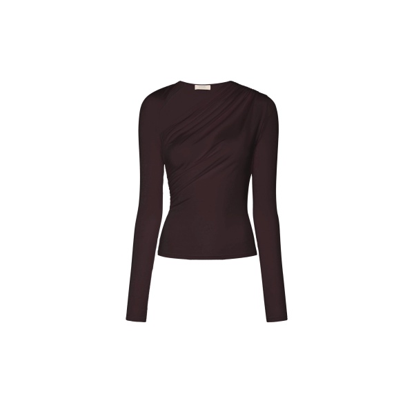 Lapointe Jersey Asymmetrical Ruched Top