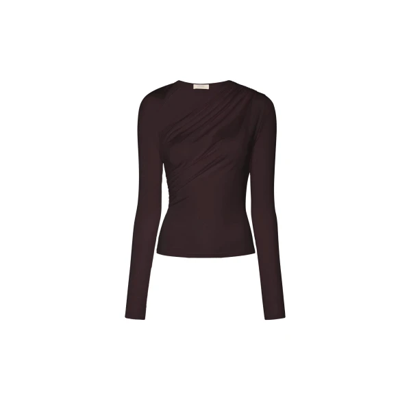 Lapointe Jersey Asymmetrical Ruched Top
