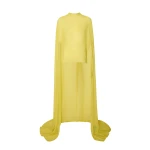 Lapointe Lightweight Georgette High Low Scarf Cape Top