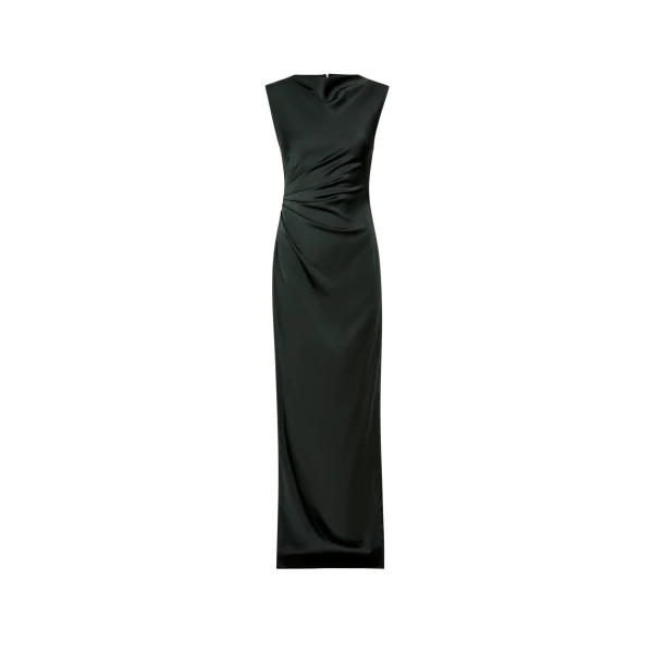 Lapointe Lightweight Satin Ruched Gown With Slit