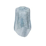 Lapointe Net Mesh Sequin Oversized Cape Tee