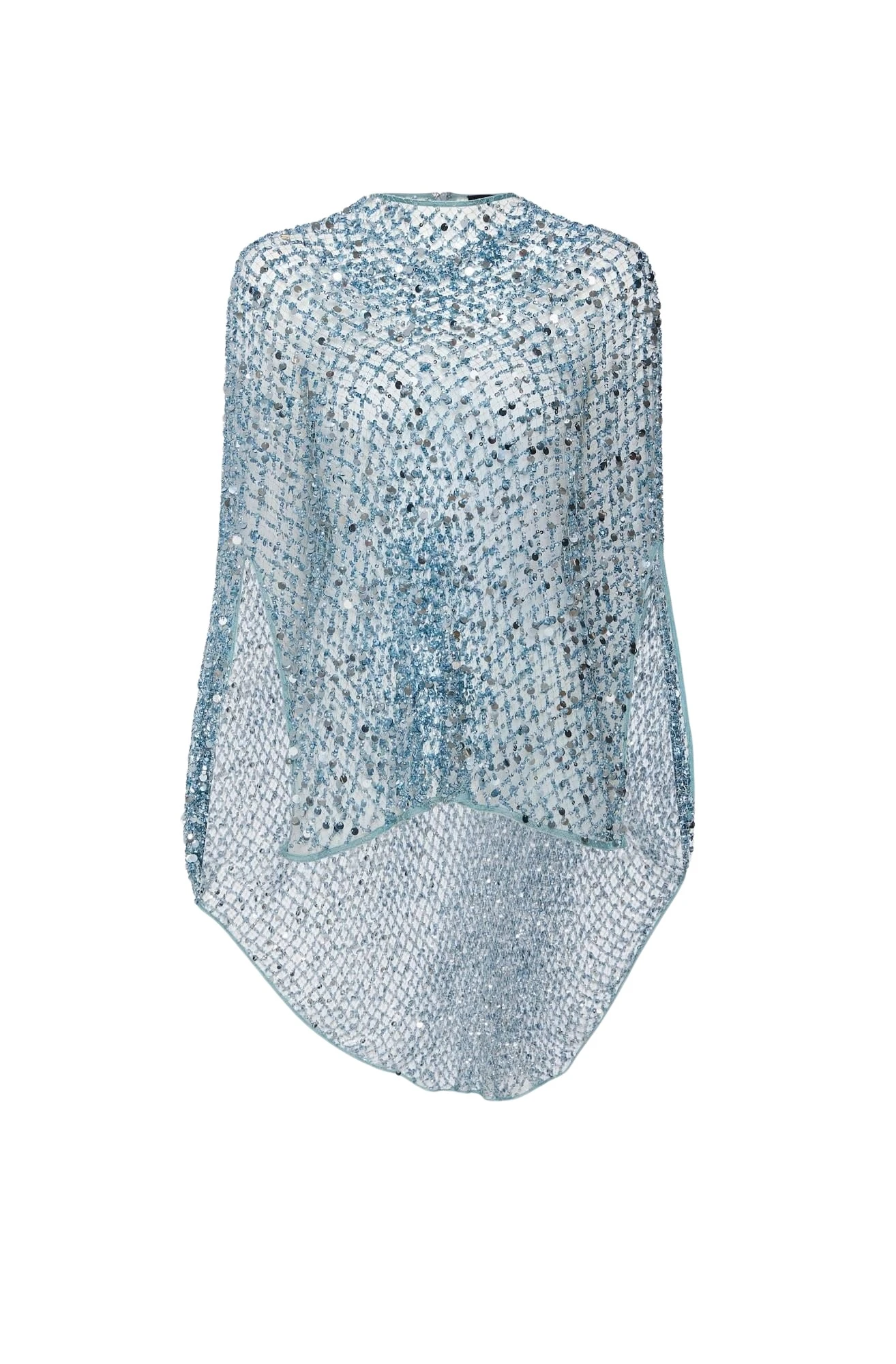 Lapointe-Net-Mesh-Sequin-Oversized-Cape-Tee41481_nobg Lapointe Net Mesh Sequin Oversized Cape Tee