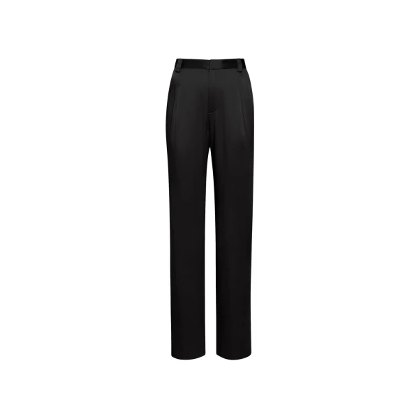 Lapointe Satin Relaxed Pleated Pant