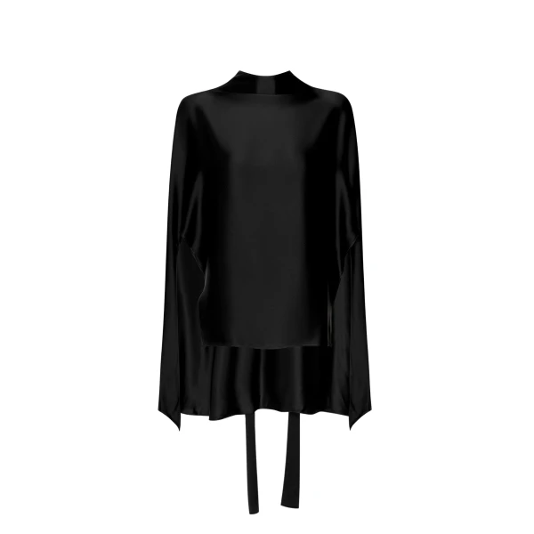 Lapointe Satin Scarf Cape Top