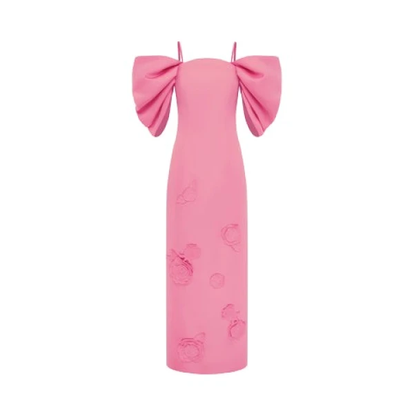 Leo Lin Pink Dresses Premium appliqué maxi dress