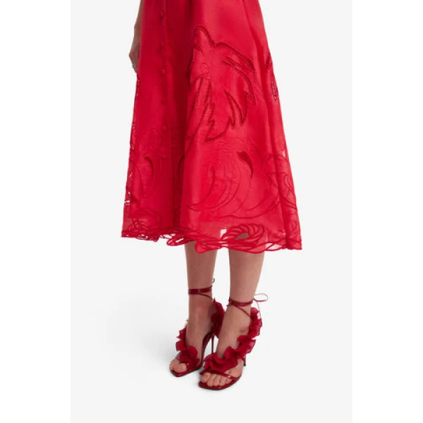 Leo Lin Aubrey Striped Shirt Midi Dress, view 6