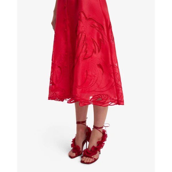 Leo Lin Aubrey Striped Shirt Midi Dress, view 9