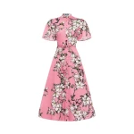Leo Lin Pink Dresses Soft pink and ivory magnolias scattered across a gentle base. Light