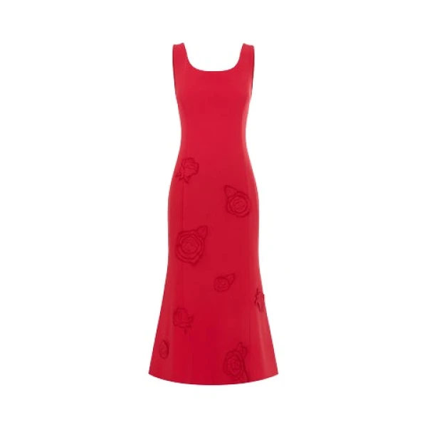 Leo Lin Multicolour Dresses Premium appliqué midi dress