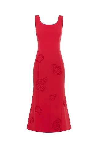 Leo-Lin-Emily22652_nobg Leo Lin Multicolour Dresses Premium appliqué midi dress