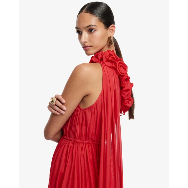 Leo Lin Multicolour Dresses Premium silk one shoulder gown