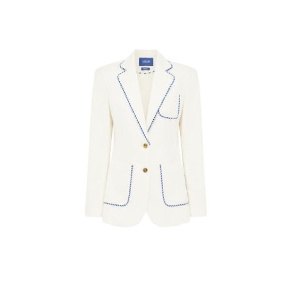 Leo Lin Ivory Jackets Premium wool blend tailored blazer